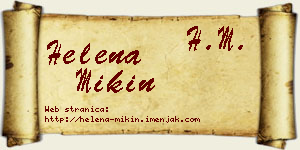 Helena Mikin vizit kartica